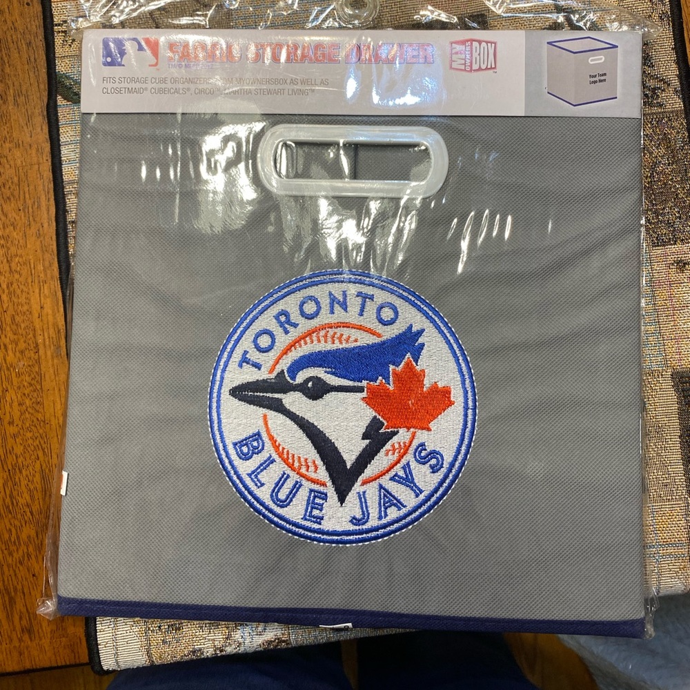 My owners box Toronto Blue Jays, collapsible cube storage box. New in package.